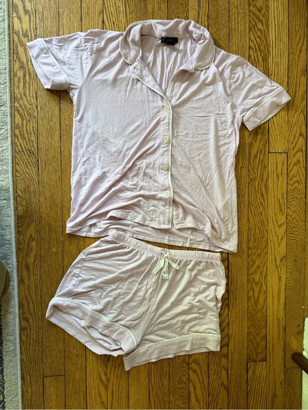J Crew Short Sleeve Cotton Pajama Set - Size XS